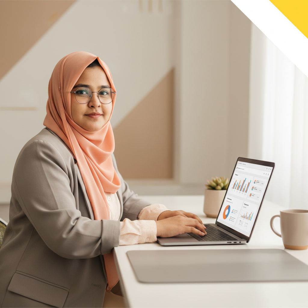 digital maketing expert in kochi analyzing SEO performance on laptop